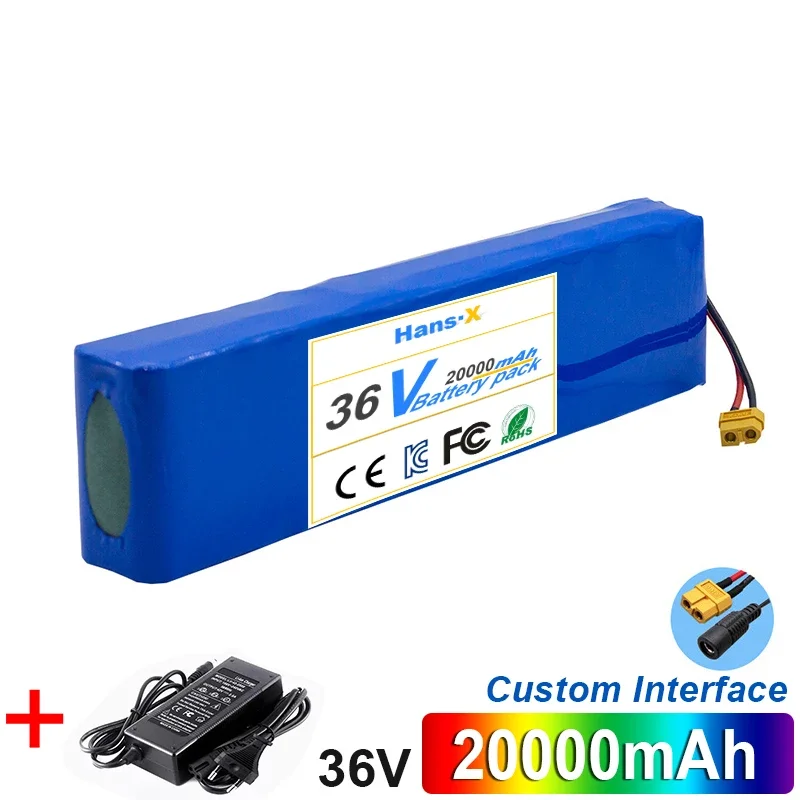 

10S4P 36V 20Ah 18650 Lithium Ion Battery Pack Original high power cell for Engines Built - In BMS Protectio