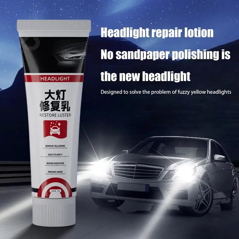 Headlight Polish Powerful Lens Restorer For Headlamp Professional Auto Headlight Restoration Kit Headlights Cleaner For Cars