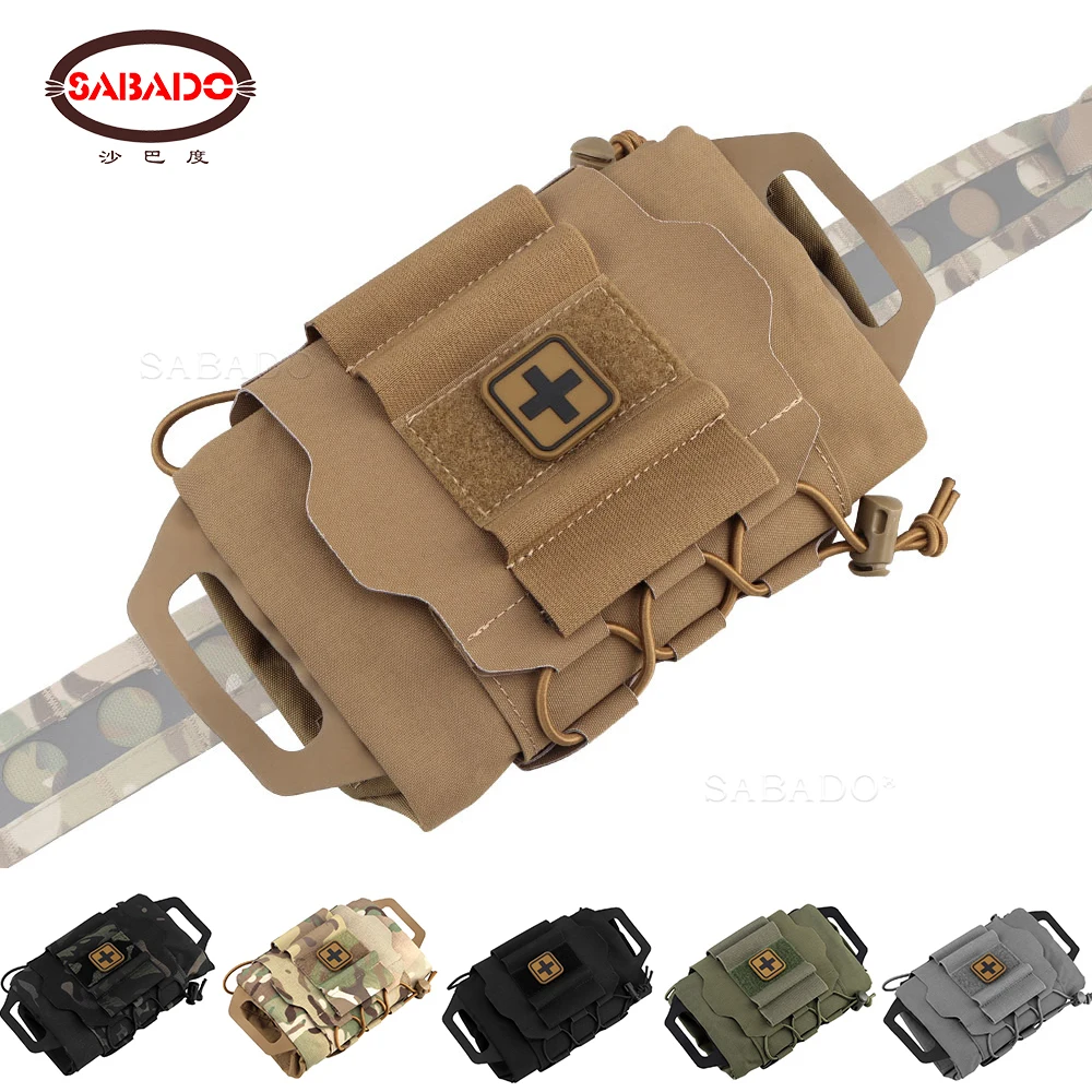 Tactical Reflex IFAK System Roll & Carrier Bag Medical First Aid Supply Holder Hypalon Handle Belt MOLLE Hunting Vest EDC Pouch