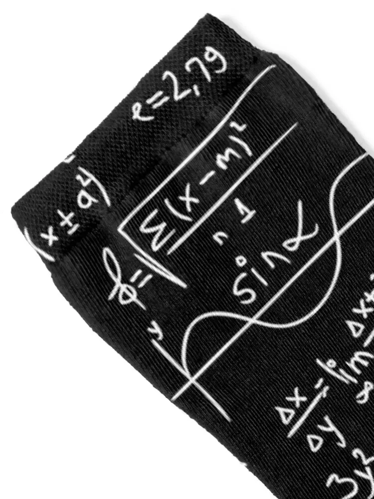 Kaus kaki desain simbol matematika fashion Jepang dengan cetakan hadiah kaus kaki wanita pria