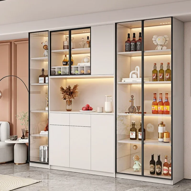 

*& forLiving Room Modern Home Display Wall Storage Kitchen Cabinets High Drank Kast Restaurant Wine Cabinets Furniture QF50JGr