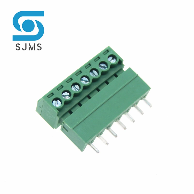 5SETS 15EDG 3.81MM 7pin Plug TYPE pcb Connector 7 pin 3.81 pitch 2EDG Straight needle pluggable screw terminal block PLUG SOCKET