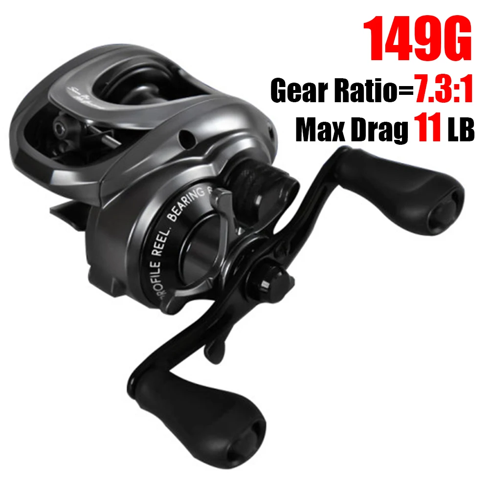 

Thornsline 6+1BBs 5KG Max Drag 149g Super Light Weight Baitcasting Reel Magnetic Brake System Freshwater Fishing Coil Saltwater