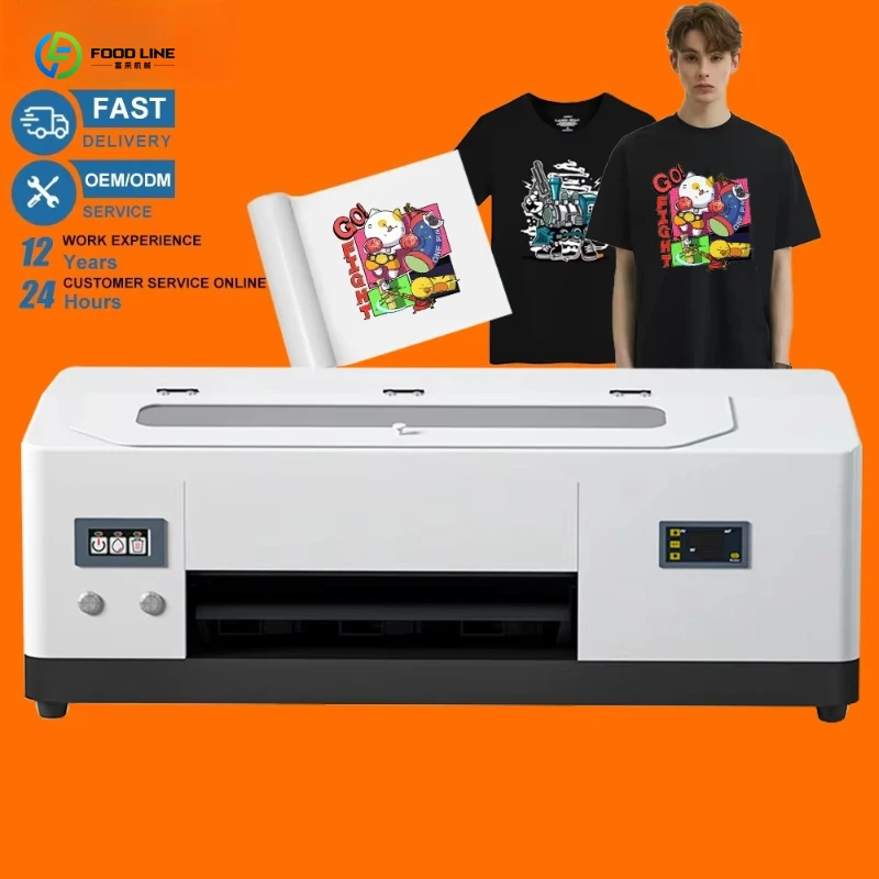 Printer Desktop T-Shirt Heat Press Direct to Film DTF Printing Machine with Pigment DTF Ink customized