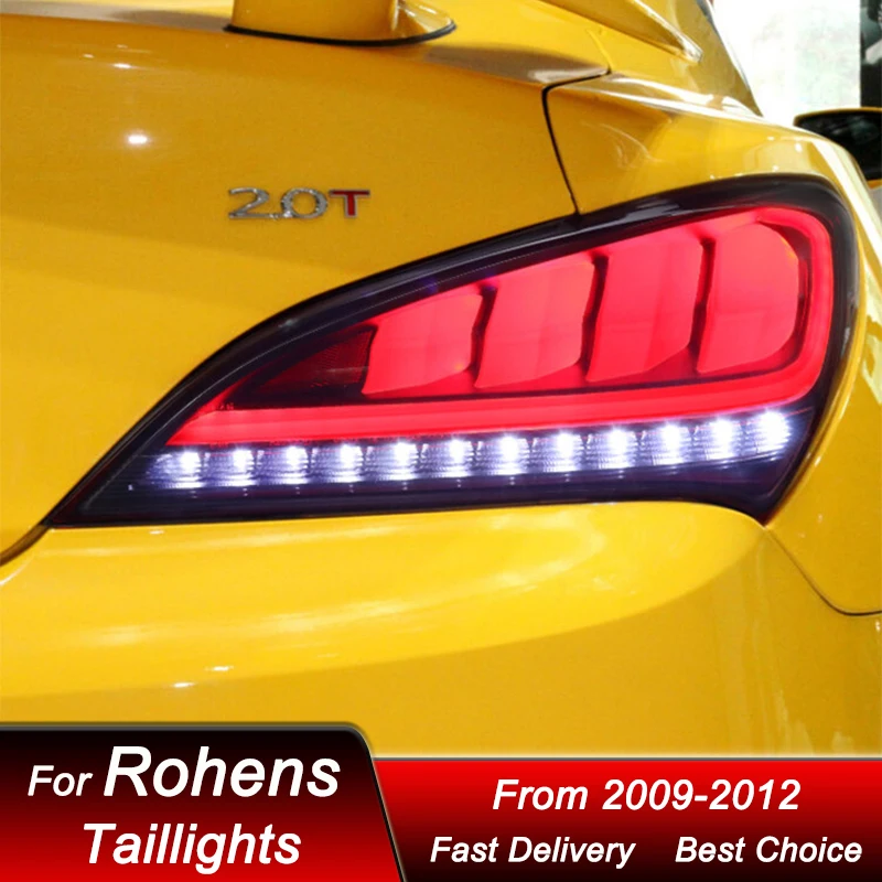 Car Tail Lights For Hyundai Rohens Coupe 2009-2012 new style full LED Dynamic Turn Signal Light Tail Lamp Assembly