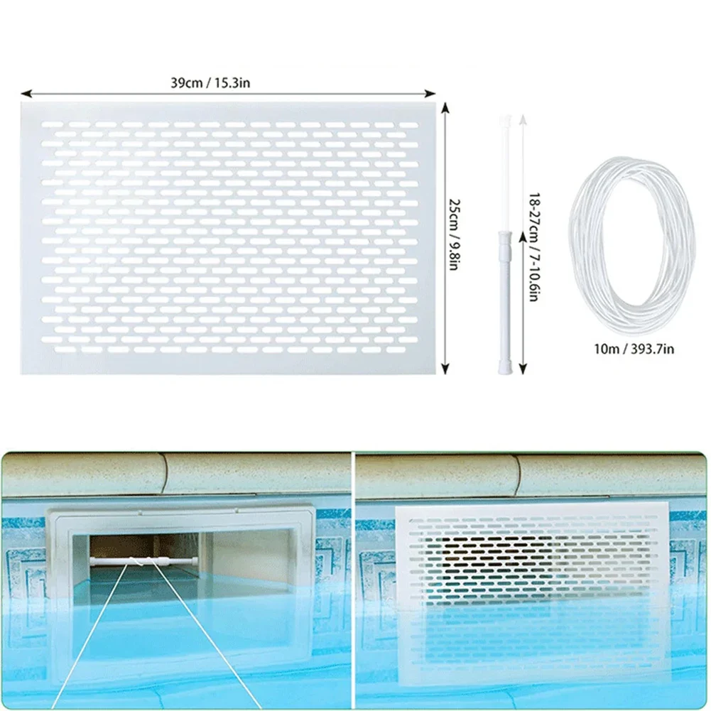 

Pool Skimmer Shield Leaf Guard Mesh Net Screen Protector For Poolside Drainage For -Hot -Tub Pond Drainage Ditch Cleaning