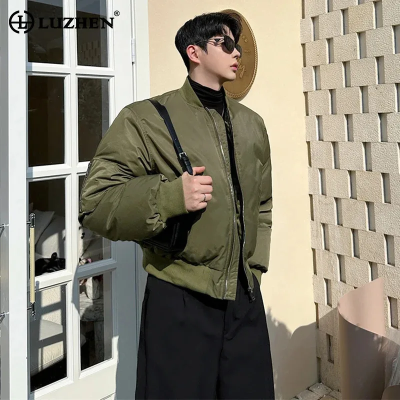 LUZHEN Short American Loose Padded Jackets Casual Handsome Versatile Elegant Autumn Winter New In Clothes 2024 Male Coats LZ7709