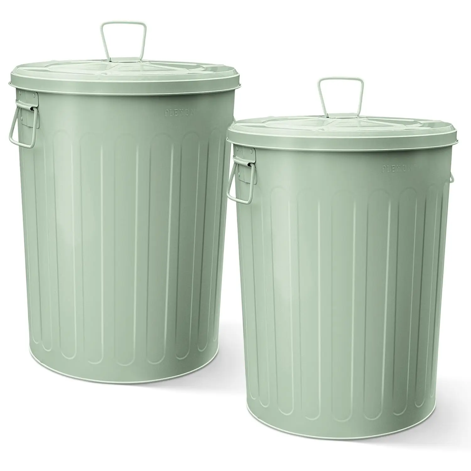 

20 Gallon Metal Trash Can with Lid Outdoor Large Trash Bin Steel Garbage Can for Garage Patio Farmhouse Bucket Bird Seed