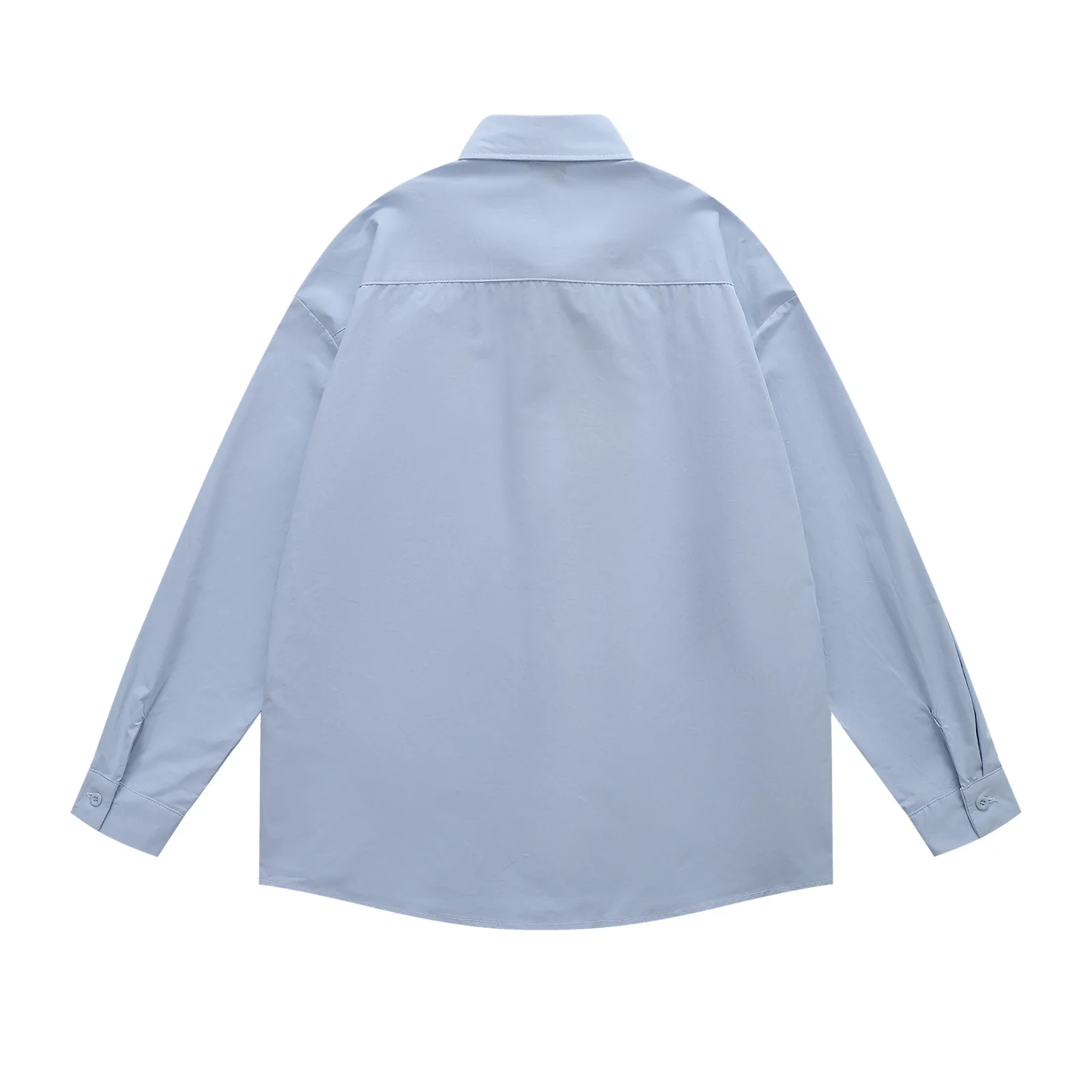 American Retro Cartoon Embroidered Long Sleeve Shirt for Men and Women 2025 Autumn Oversize Couple Casual Shirt Jacket