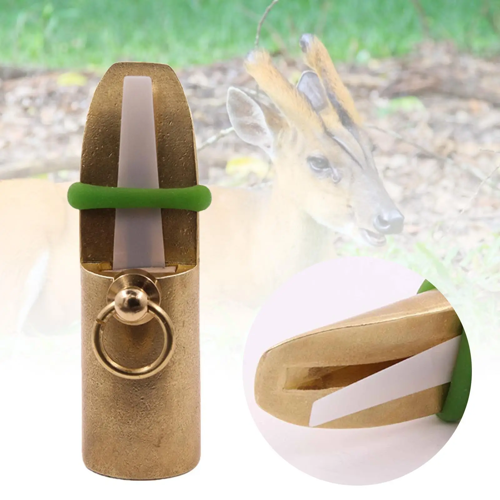 

Deer Call Multipurpose Small Loud Sound Realistic Sounds Animal Call Whistle Brass for Hunting, Backpacking, Outdoor Survival