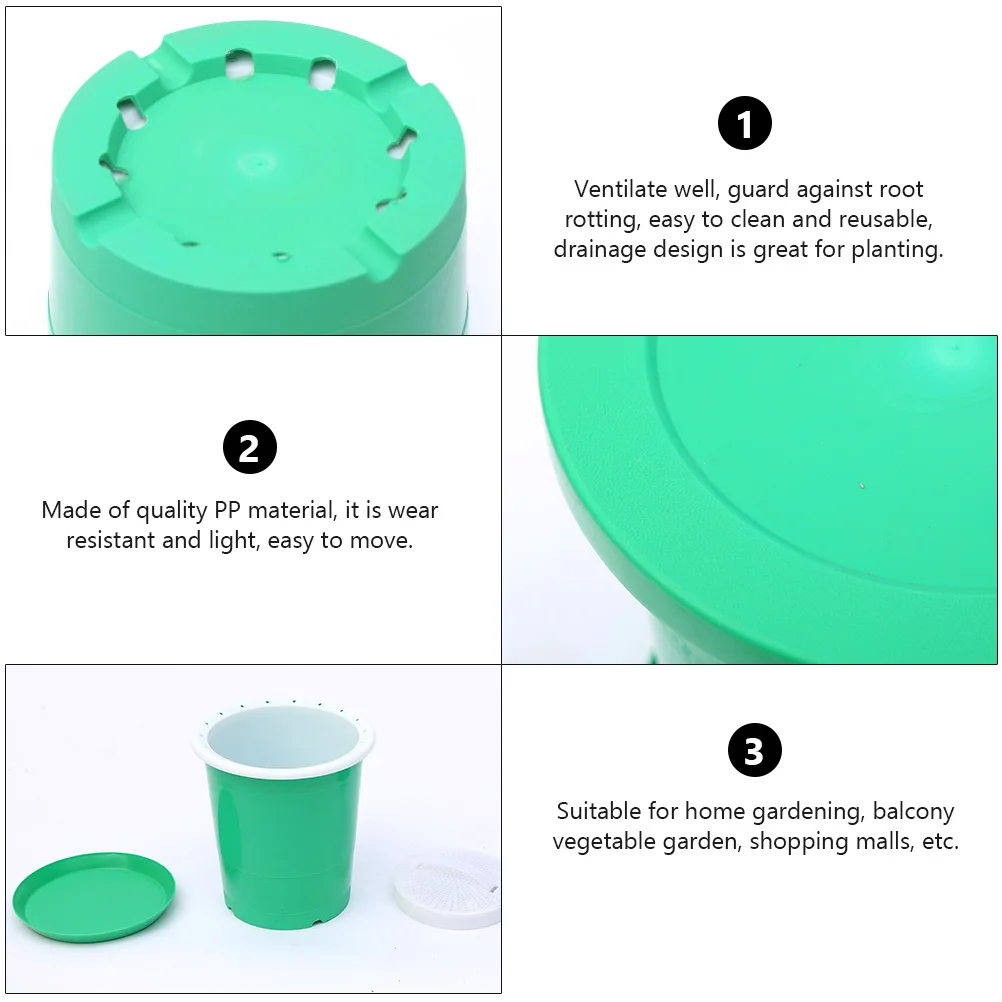 

Plastic Bean Sprout Jar Great Ventilation Anti Root Rot Easy Clean Reusable PP Material Balcony Garden Kitchen Use Vegetable