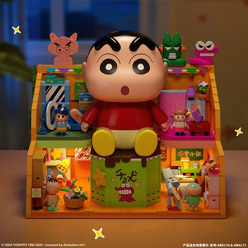 

Areax Crayon Shin Chan Mystery Box Мультфильм Манга Аниме Модель Строительные Блоки Сборка Игрушки Сюрприз Подарок для Взрослых И Детей