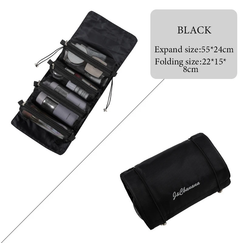 4pcs In 1 Detachable Makeup Bag Women Zipper Mesh Large Capacity Cosmetics Pouch Foldable Portable Travel Wash Storage Bag