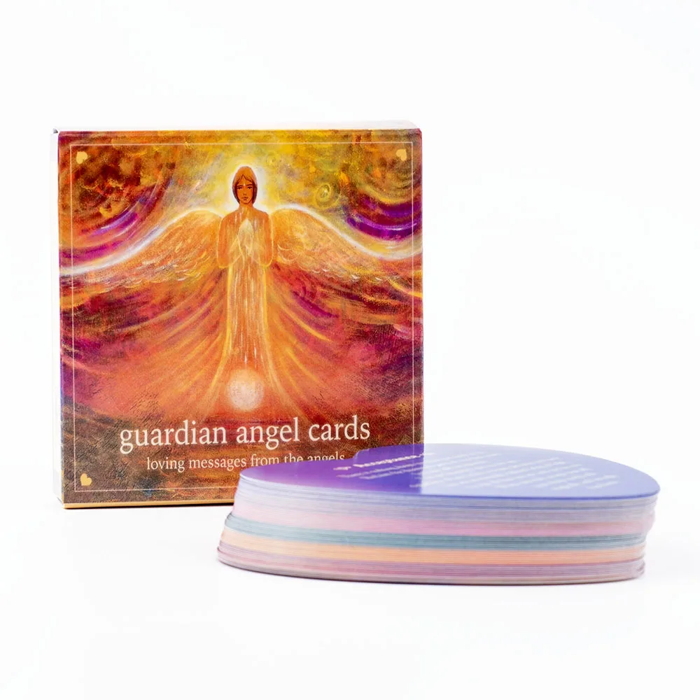Gudian Angel Cards Herzförmige englische Oracle-Karte, 46-Karten, liebevolle Nachrichten aus den Engeln – Detail 3