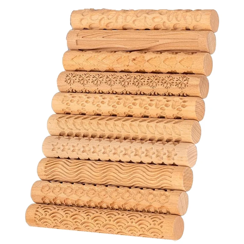 

A03F-зажимной валик, гончарные валики для глины, для керамики и керамики, моделирование текстуры, скалка, трафаретная доска, штампы