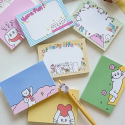 80Pcs Cute Cat Memo Pad Message Notes Paper Daily Planner To Do List Notepad Kawaii School Stationery