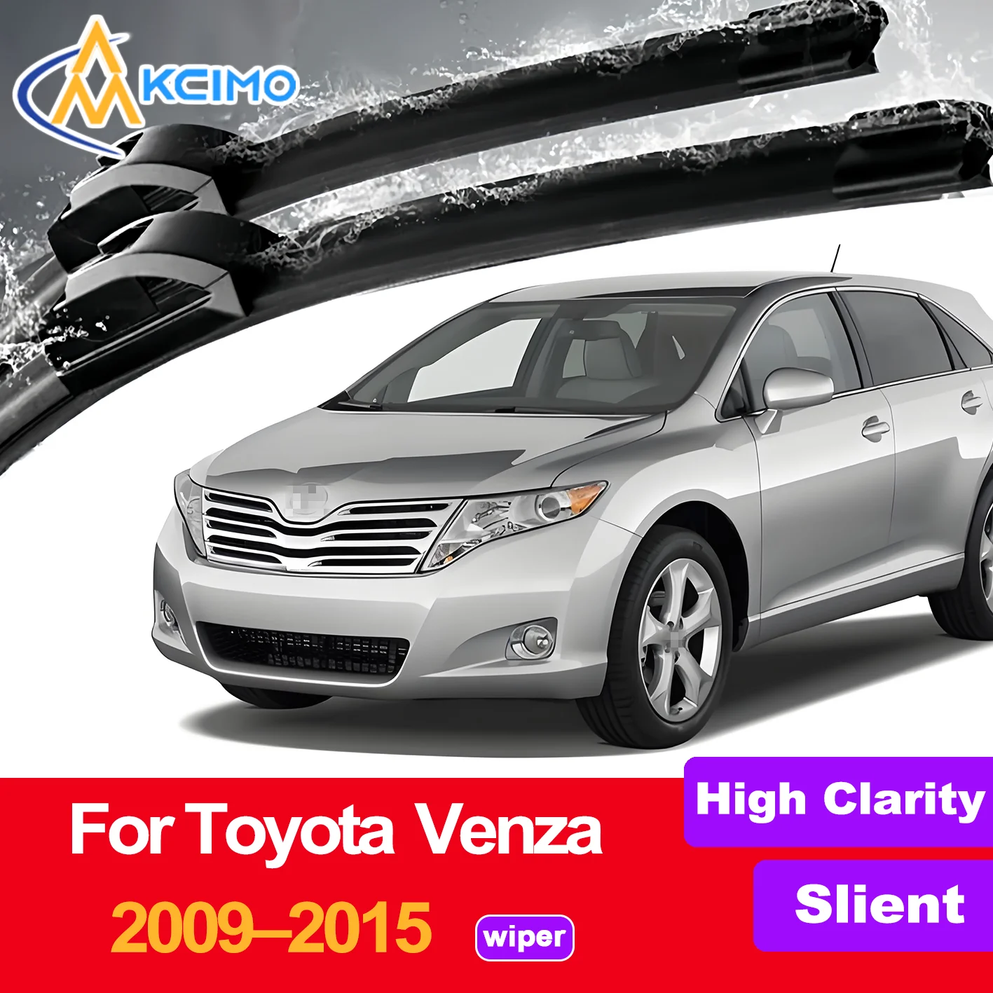 2PCS HD Car Windscreen Wipers for Toyota Venza AV10 2009-2015 Front Windshield Auto Wipers Blade Accessories 2015 2014 2013 2012