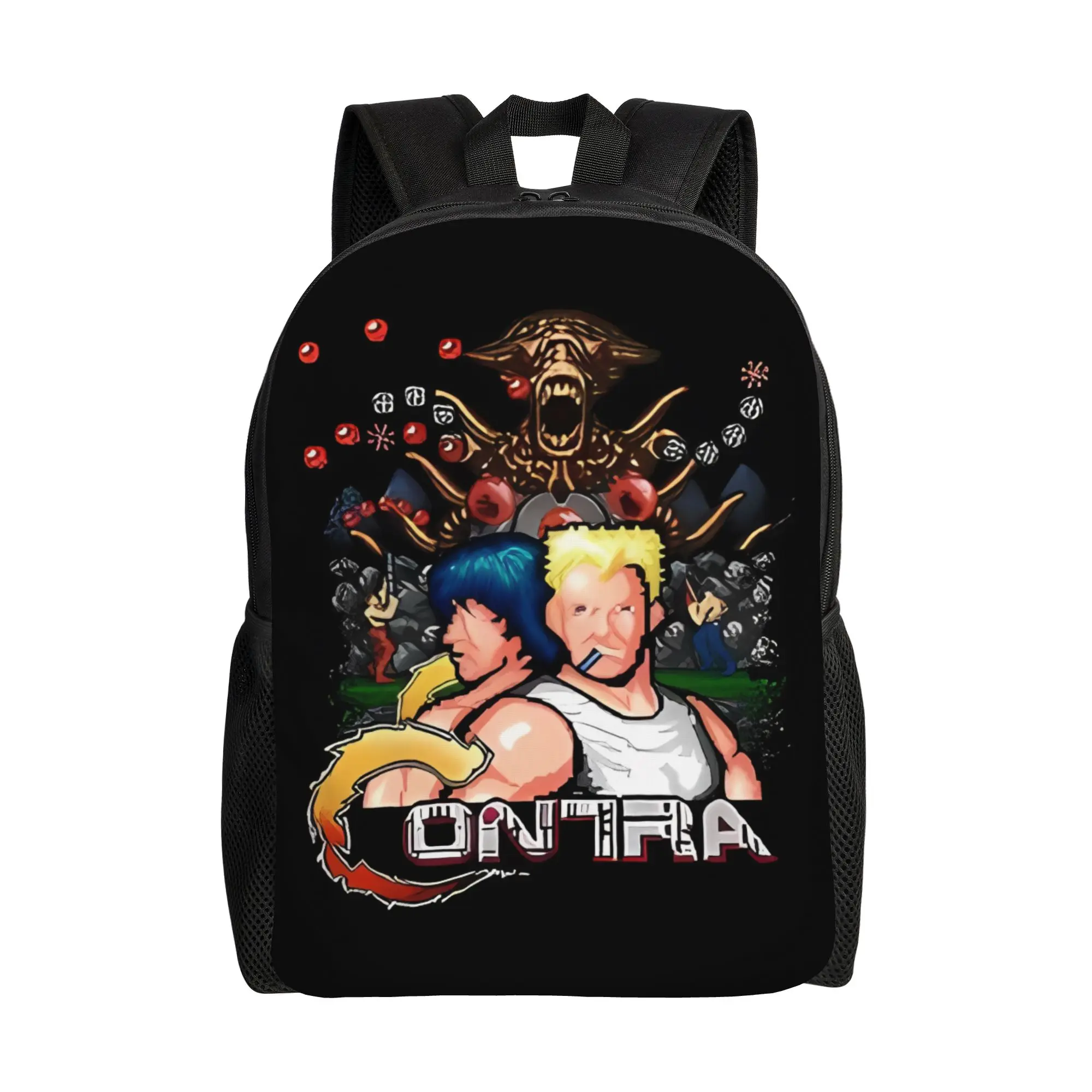 

Contra Videogame Contra NES Backpack Ladies Fashionable Large Capacity Laptop Bag Back To School Season