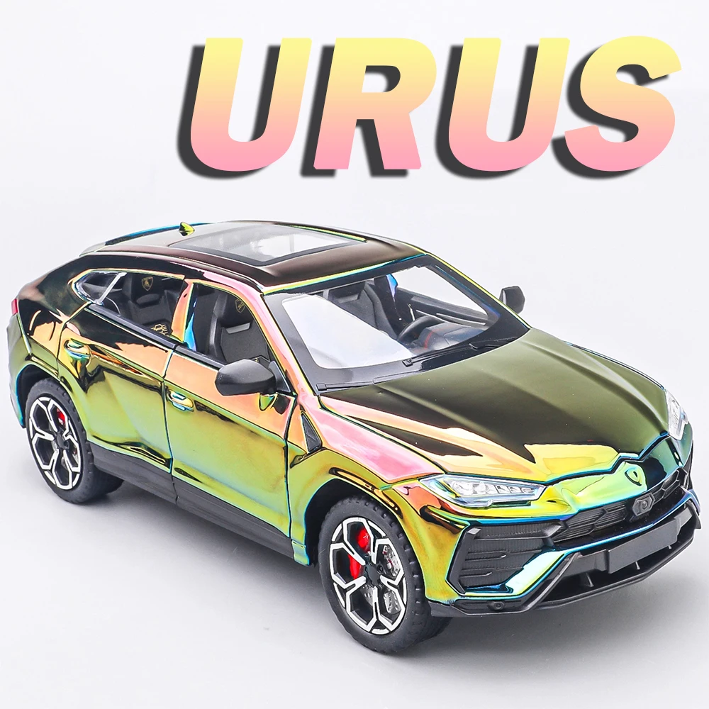 

1:24 URUS LP770 Модель мини-автомобиля, игрушки из сплава, литой под давлением, амортизация, откат, звук, свет, двери, открытый орнамент, транспортные средства для детей