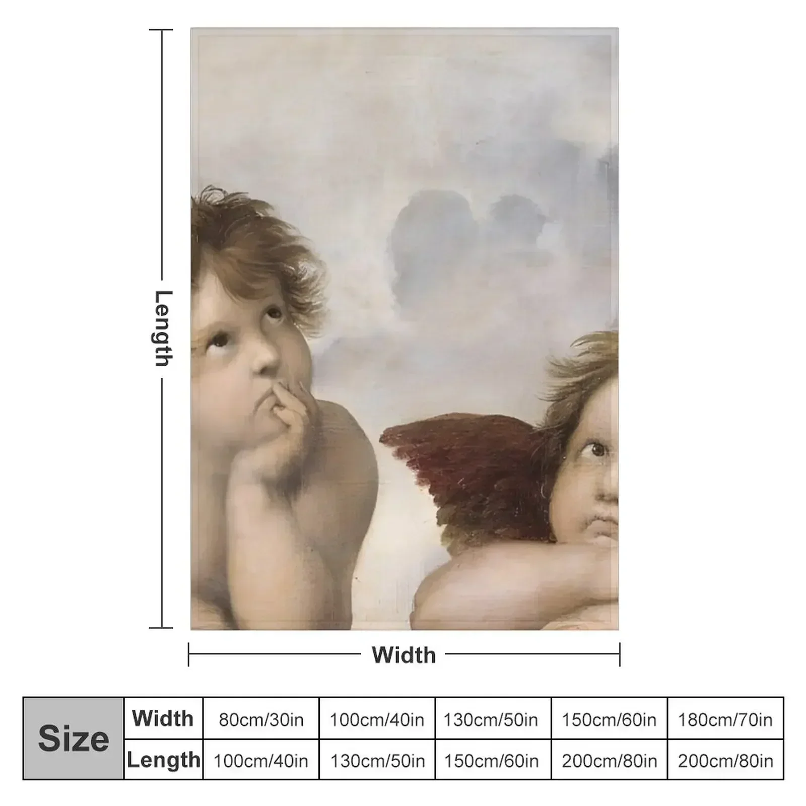 Raphael's Angel Cherubs Throw Blanket Vintage Hairy funny gift Soft Plaid Shaggy Blankets For Bed Blankets