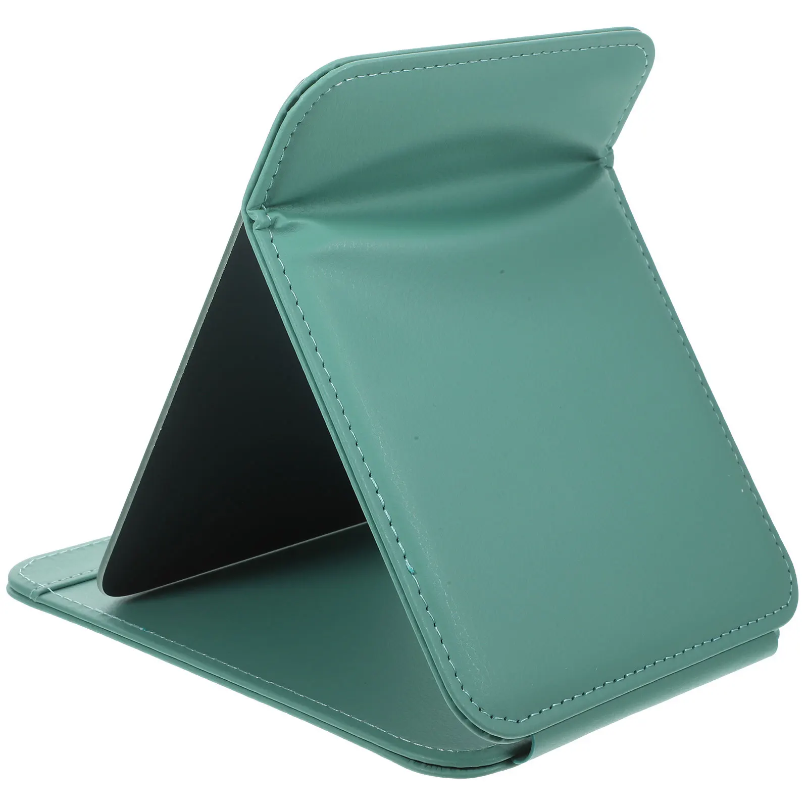 Espejo de maquillaje plegable elegante, Base estable de construcción de PVC PU resistente para escritorio, dormitorio, tocador, diseño ligero y apto para viajes