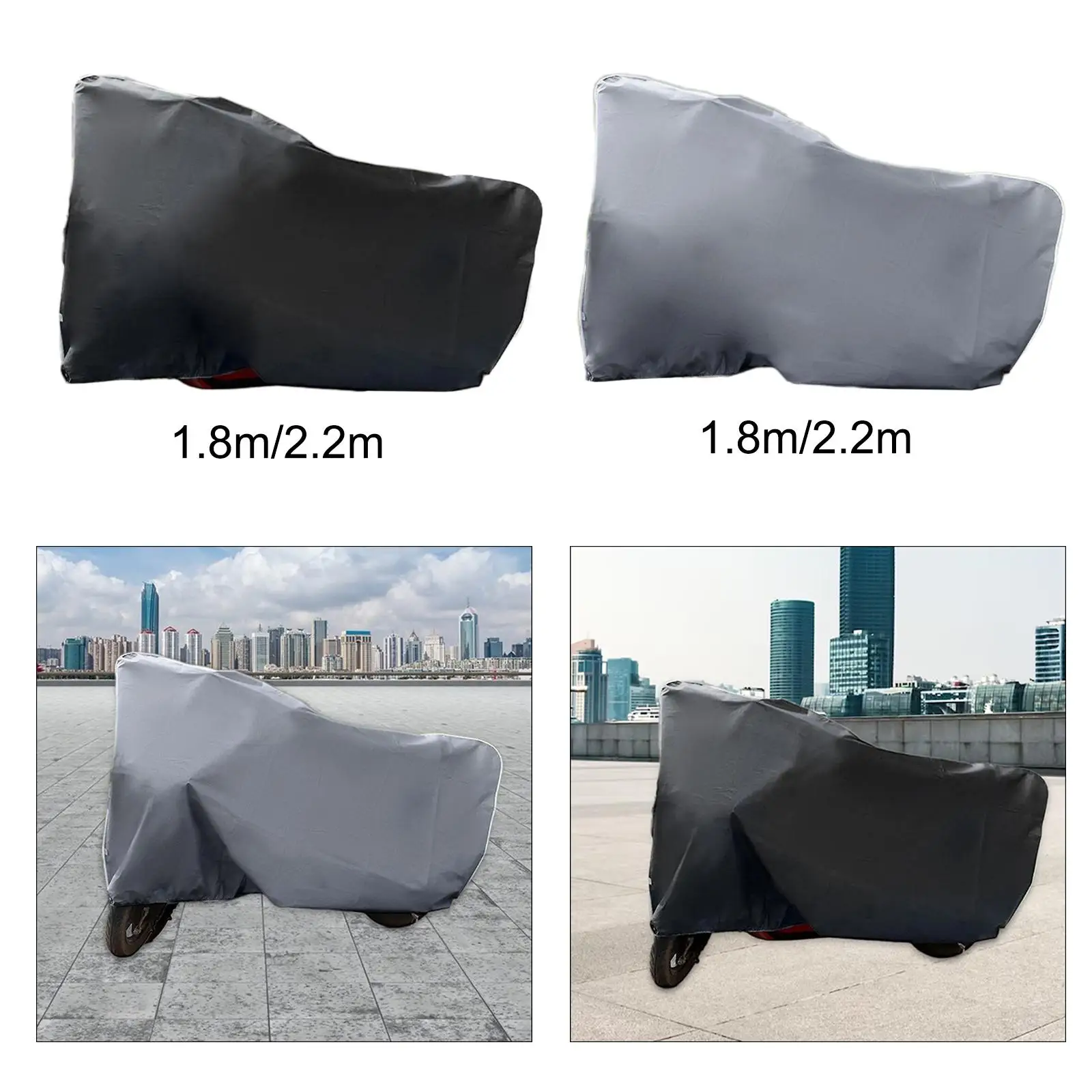 Generic Motorcycle Cover Heavy Duty All Season Use Leak Proof Moped Cover Motorbike Protective Tarp Bike Cover for Outdoor