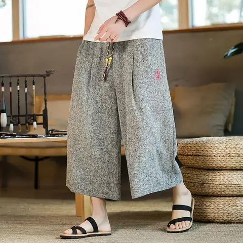 Bolubao 남성 캐주얼 바지 패션 브랜드 뉴 솔리드 컬러 중국 스타일 품질 streetwear 남성 느슨한 종아리 길이 바지