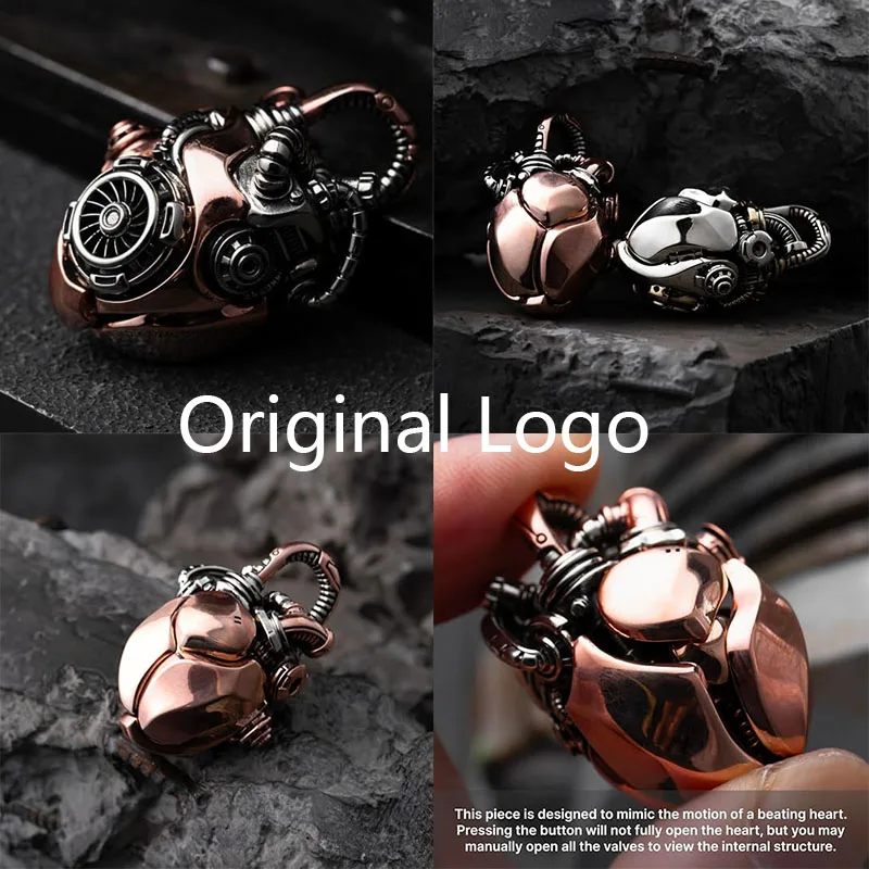 Original Design 2026 New Press Vibrating Mechanical Pink Heart Pendant Fit Brand DIY Jewelry Accessories Give Man And Womon Gift