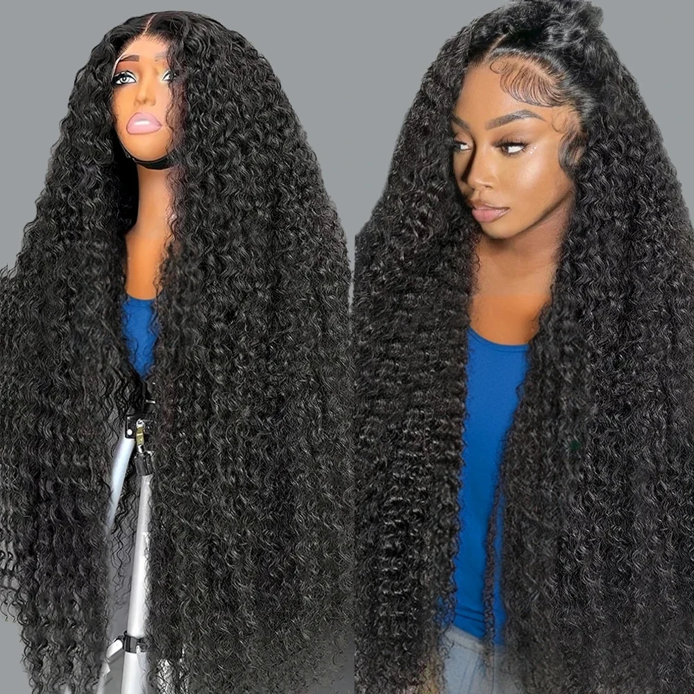 

46Inch Deep Wave Frontal Wig Transparent 13x4 13x6 HD Lace Frontal Human Hair Wigs Curly Human Hair Lace Frontal Wigs For Women
