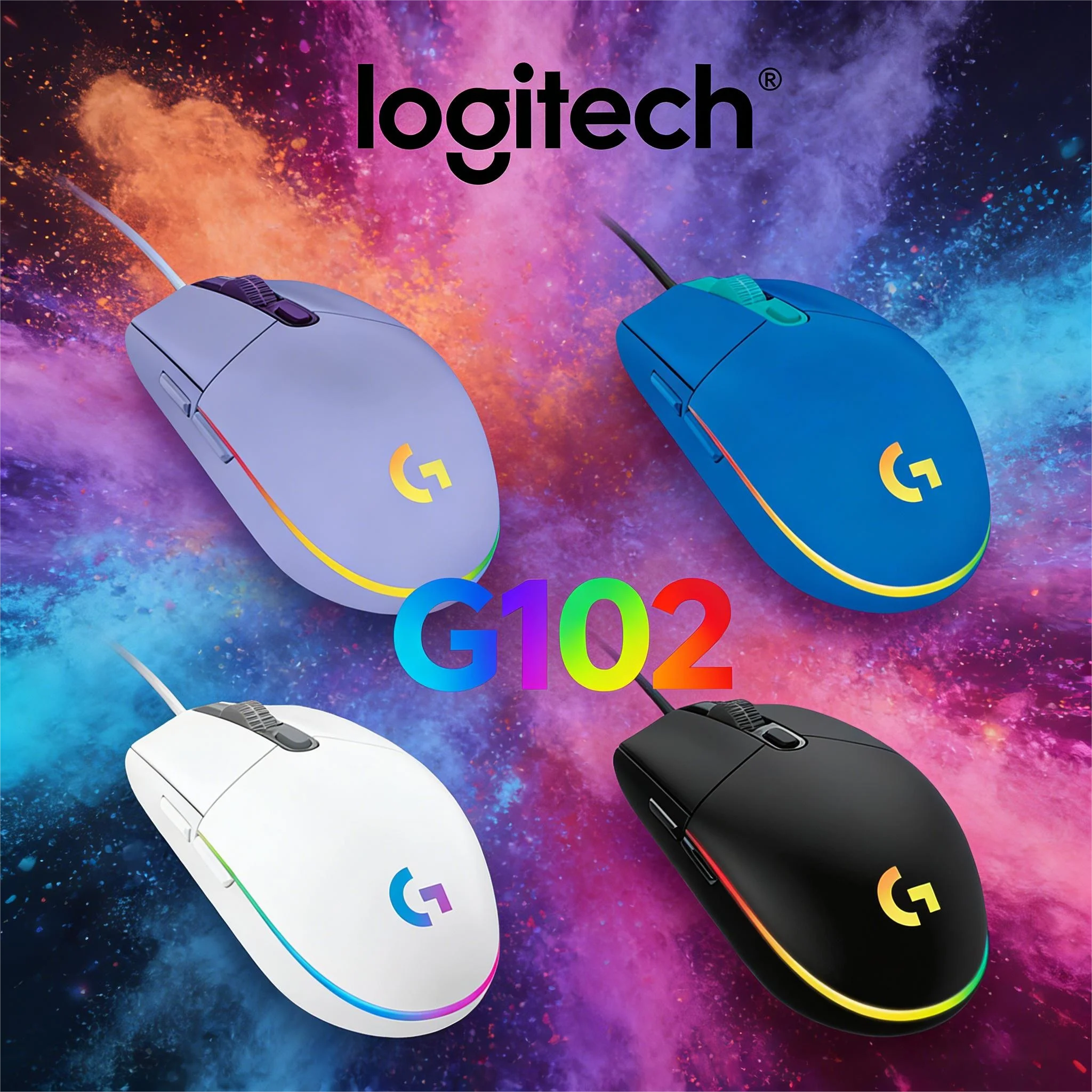 

Игровая периферия Logitech G102, отзывчивые игры, RGB-подсветка и макро-кнопки