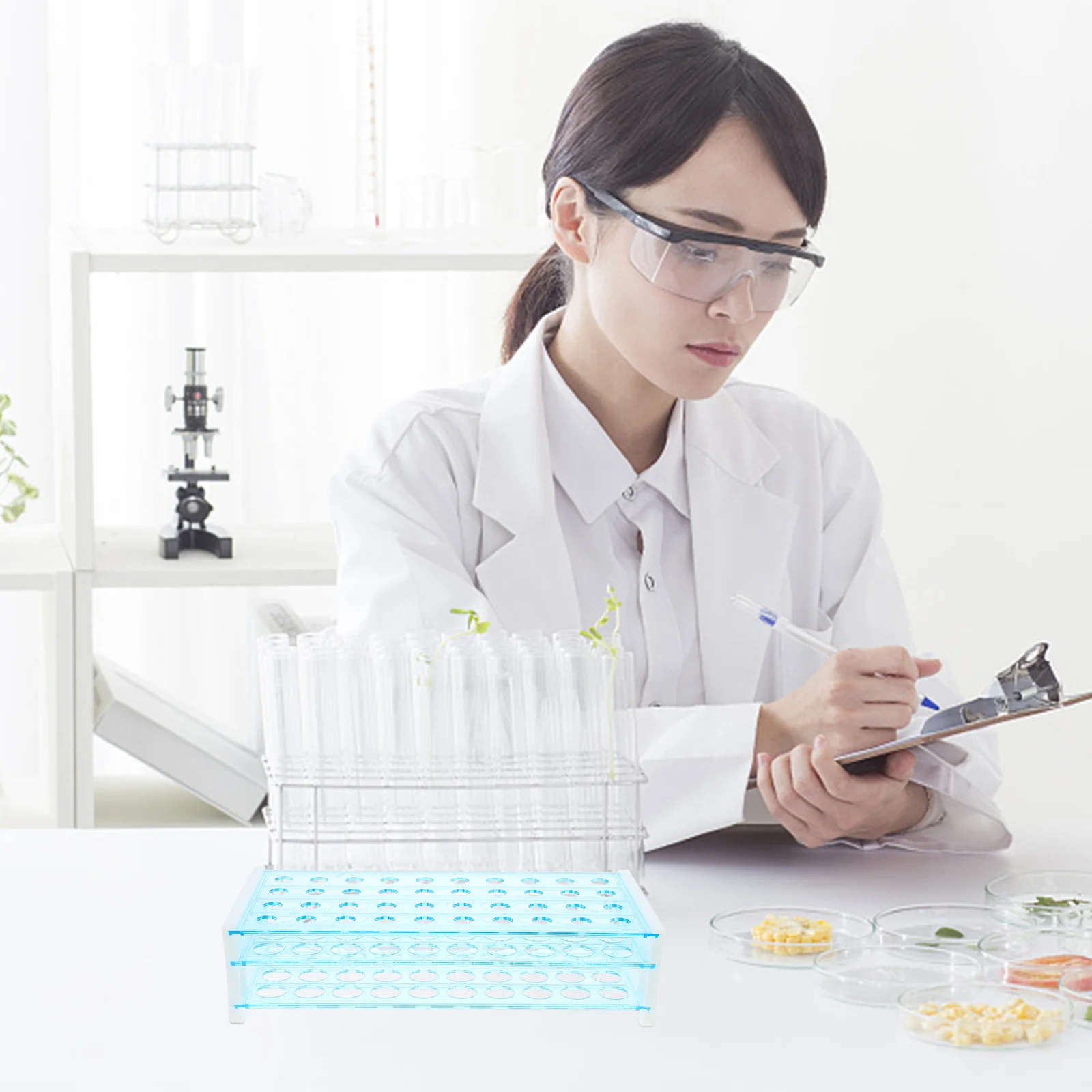 Test Tube Rack Racks Plastic Holder Microcentrifuge Lab Fixed Holders Stand Tubes