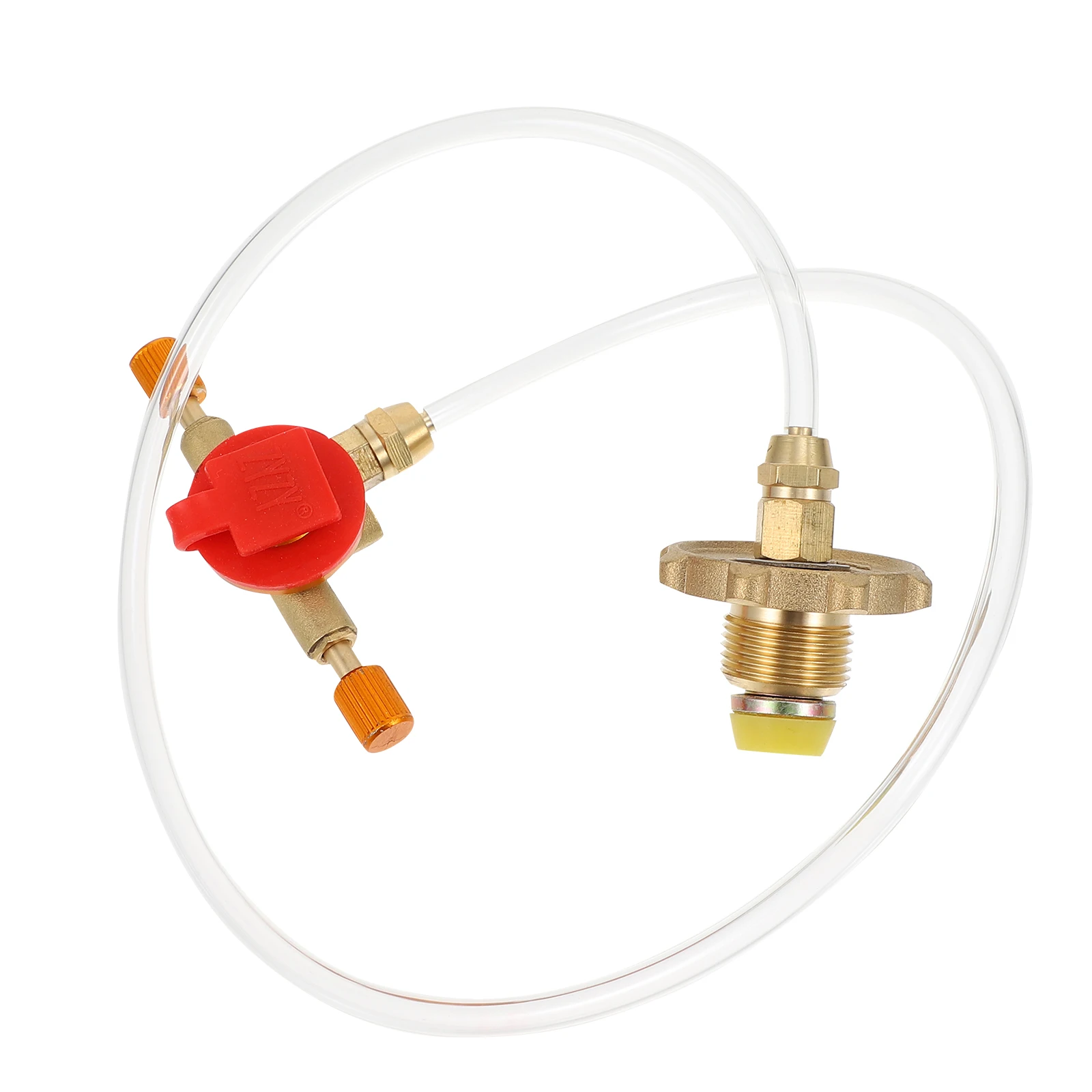 

Portable Flat Gas Tank Adapter Camping Stove Inflation Valve BBQ Outdoor Tool Gas Refill Converter Rubber Copper Durable Long