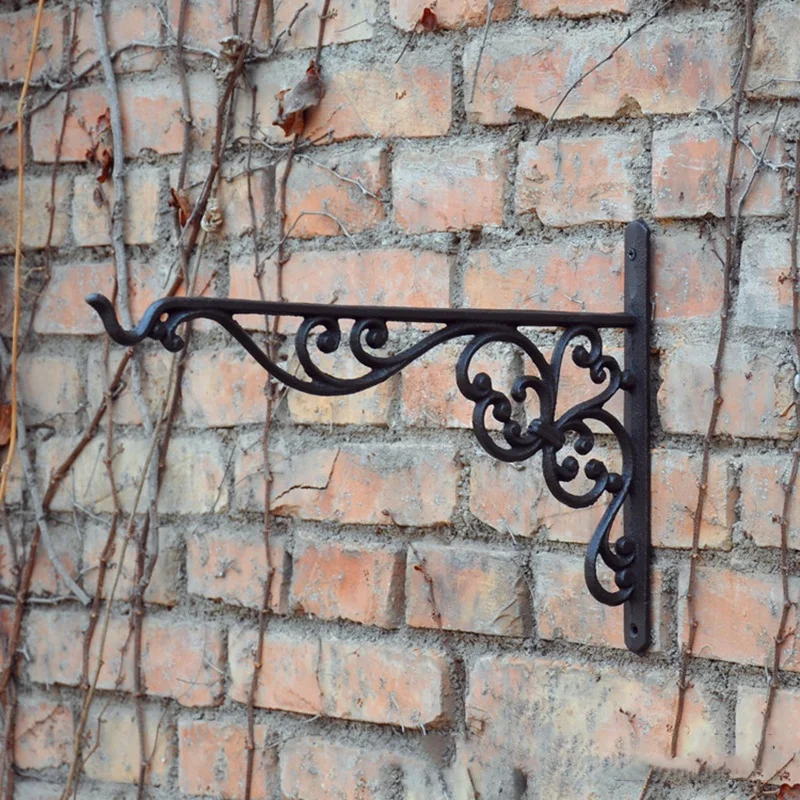 Hanging Plant Hook Cast Iron Decorative Flower Bracket For Indoor Outdoor Bird Feeder Lantern Planters Pots Wind Chimes