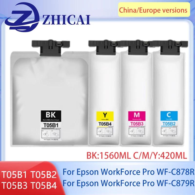 T05B T05B1 T05B2 T05B3 T05B4 Pigmen Ink Bag Compatible For Epson WF-C878R WF-C879R C878R C879R printer Ink Pack