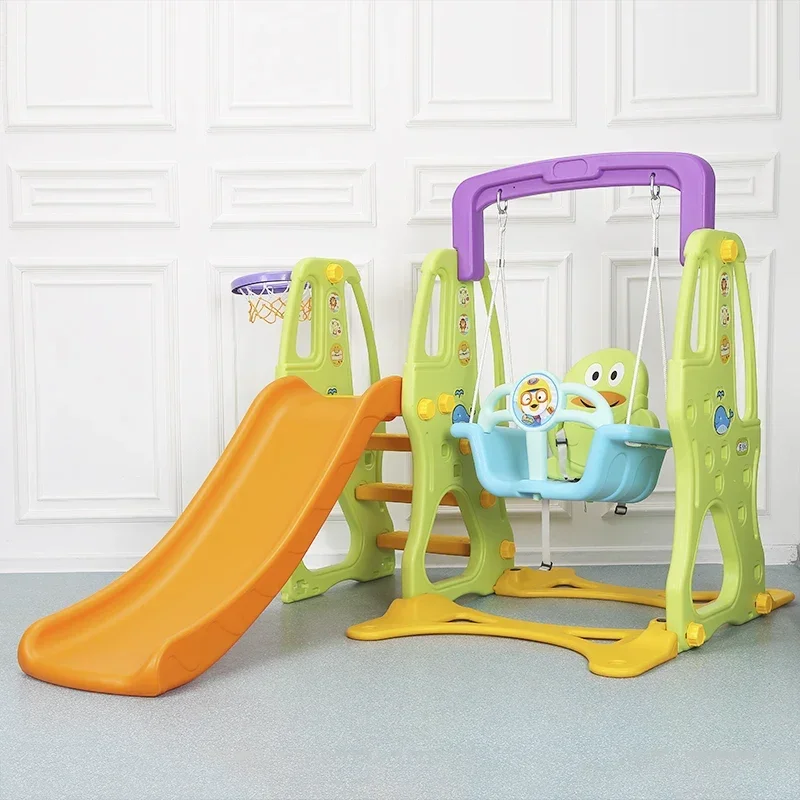 

Children's Plastic Indoor Slide Swing Set Factory