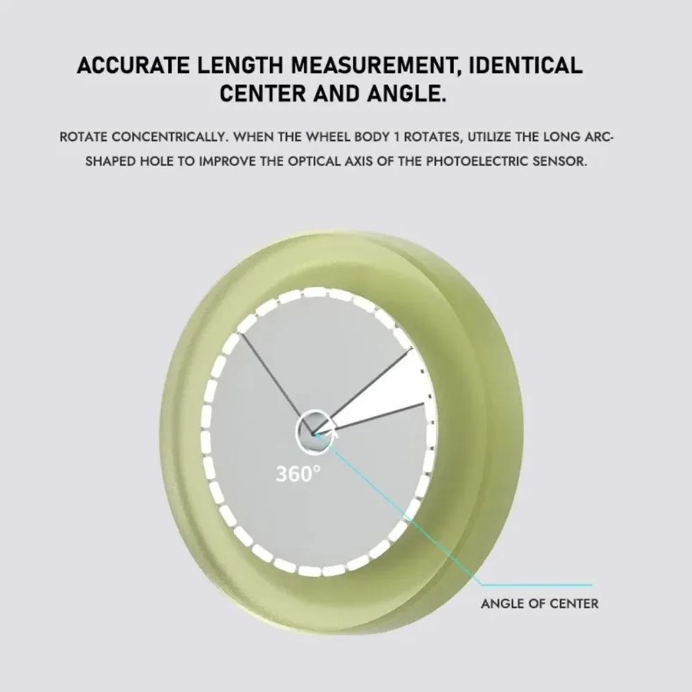 6/8/10mm Hole Diameter Encoder Meter Wheel 200mm Diameter Synchronous Counting Rotary Encoder Wheel Silicon Rubber