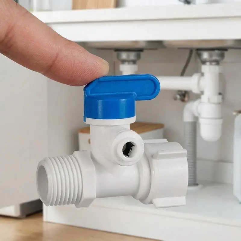 12 Inch Male Thread to 14 38 Tube Water Adapter for RO Feed Ball Valve Secure Fit for Under Sink Filter System