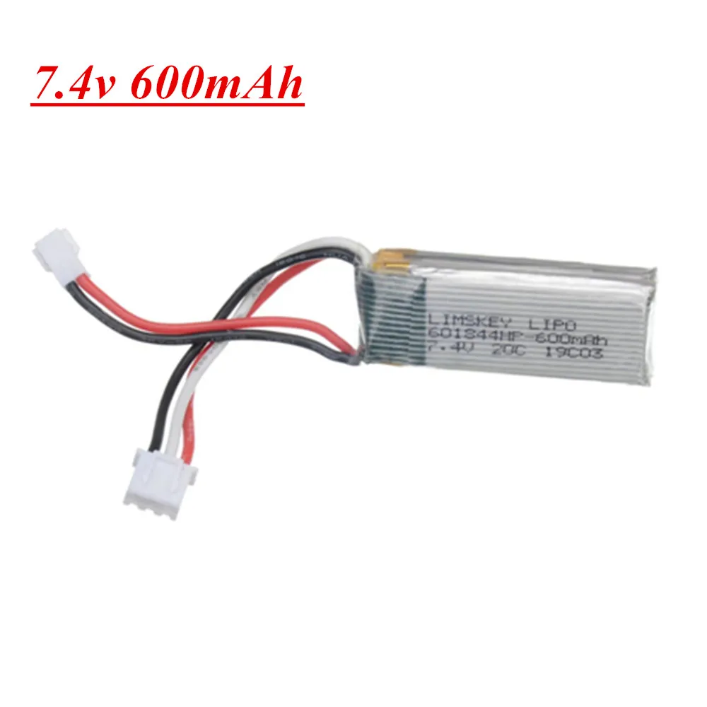 Upgrade 7.4V 600mAh Lipo Battery for WLtoys F959 XK DHC-2 A600 A700 A800 A430 2.22Wh RC Drone Parts 7.4V Battery for WLtoys F959