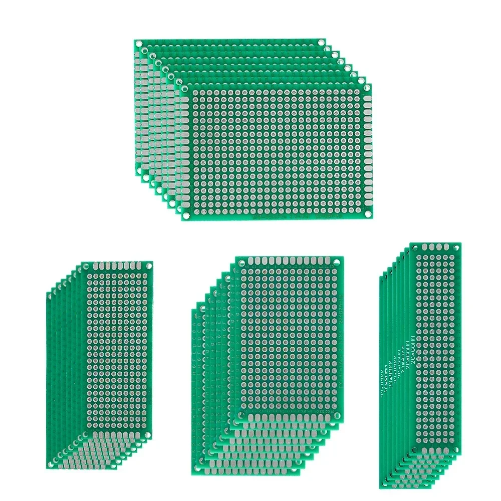32PCS Double Sided PCB Prototype Kit 4 Sizes 2x8CM 3x7CM 4x6CM 5x7CM Universal Circuit Board for DIY Soldering Projects