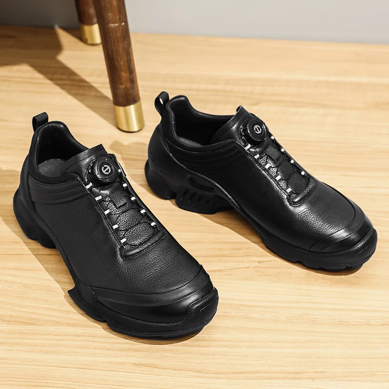 

Мужские повседневные кроссовки из натуральной яловой кожи, дышащая обувь, универсальная прогулочная обувь с поддержкой свода стопы