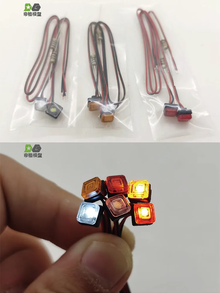 

Tractor head For Tamiya 1/14 square lights For Scania 1/12 climbing marker lights square lights Suitable For Specific Groups DIY