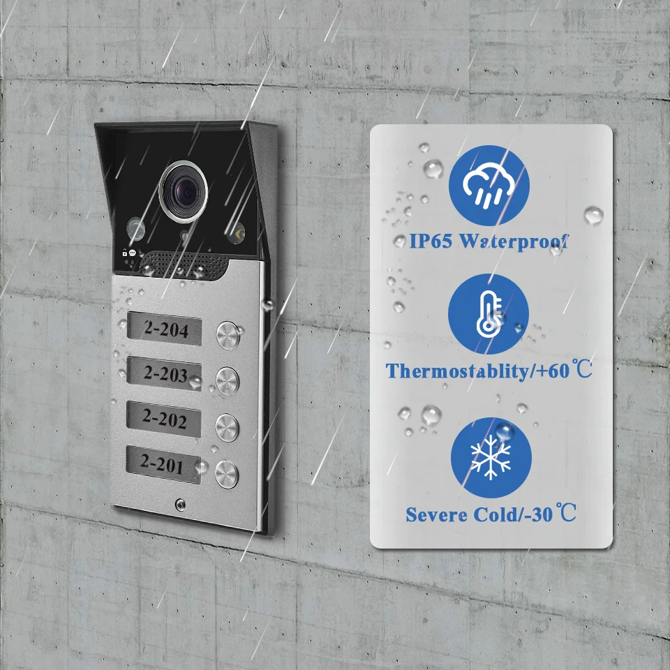 suitable for multi-apartment wired wireless Tuya intelligent video intercom system, infrared night vision to protect your home