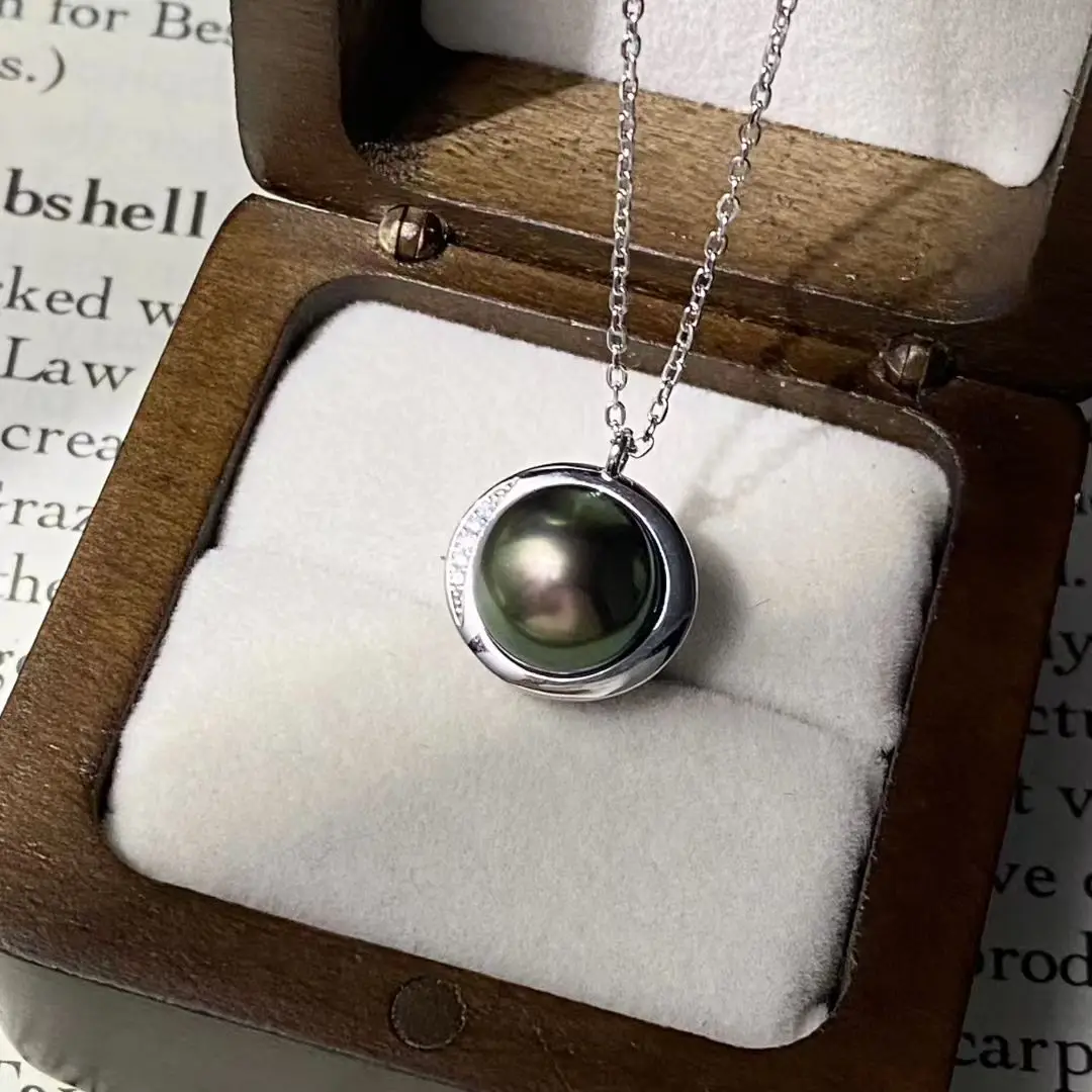 S925 Sterling Silver Necklace Findings Jewelry Base Settings Mountings Parts Mounts for 9-10mm Pearls Stones 5pcs/lot