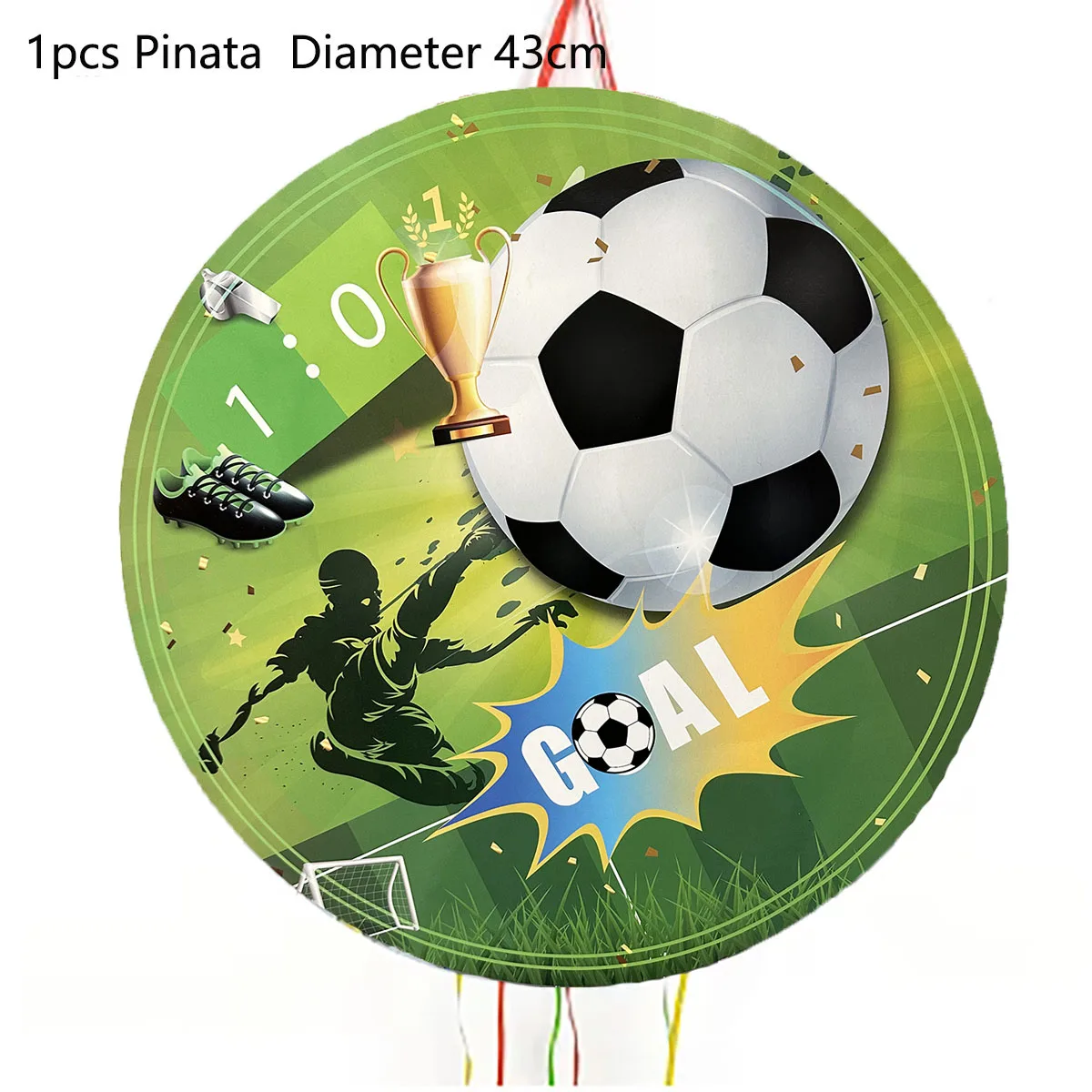 Boys Kids Favors Football Soccer Ball Theme Paperboard Pinatas Happy Birthday Events Party Decorations DIY Pinata 1pcs/lot