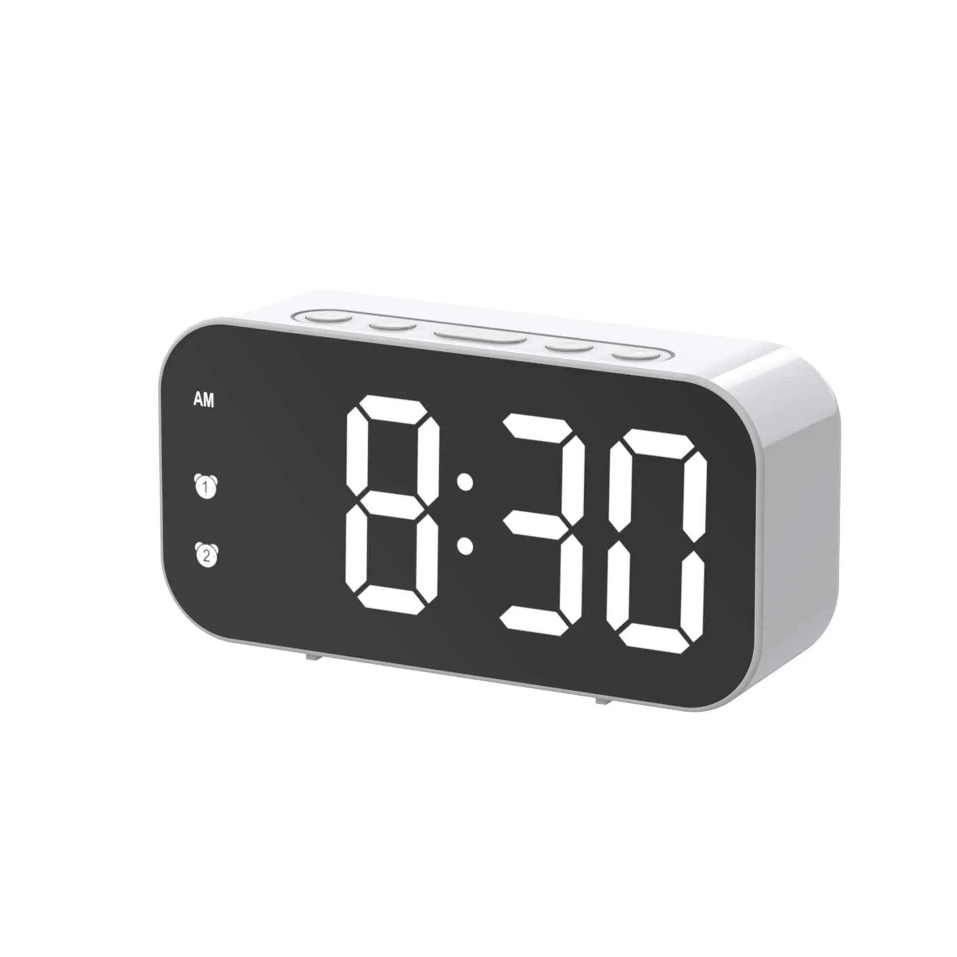 Simple LED Digital Alarm Clock Voice-Activated Temperature Display Student Plug-In Dual-Use Small Size Modern Minimalist Design
