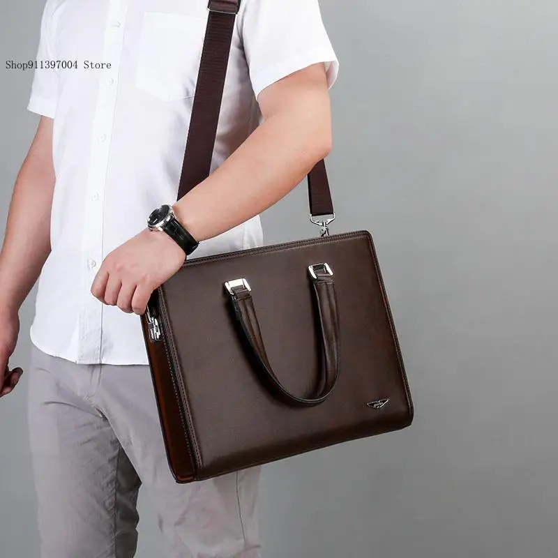 Business One Shoulder Crossbody Handheld Password Lock Computer Bag for Men