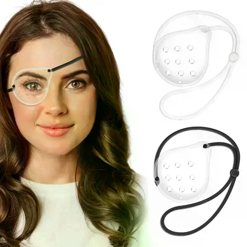 Protective Multihole Transparent Eye Mask Adjustable Breathable Single Eye Mask After Surgery Protective Eyepatch