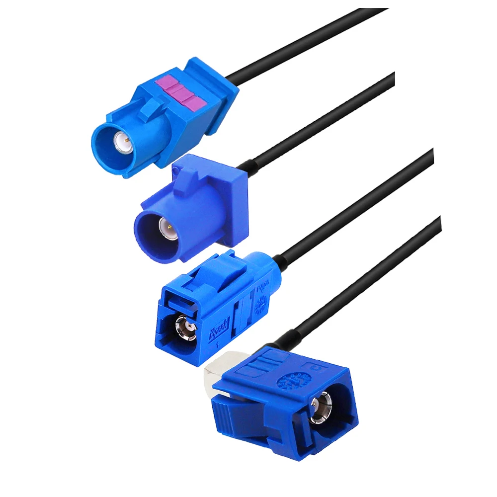 1 pièces RAL 5005 bleu Fakra C mâle femelle RG174 câble GPS antenne rallonge cordon de raccordement RF Coaxial Pigtail pour voiture GPS Navigation