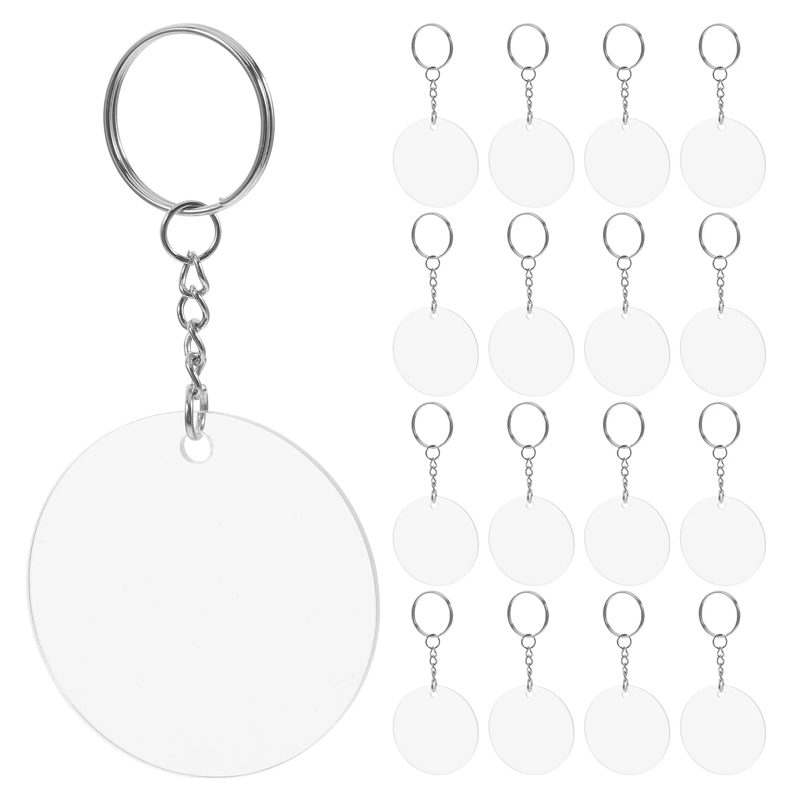 

30 комплектов круглых акриловых брелков, твердость, нелегко сломать, деформация, универсальный, практичный, многофункциональный кулон, декор