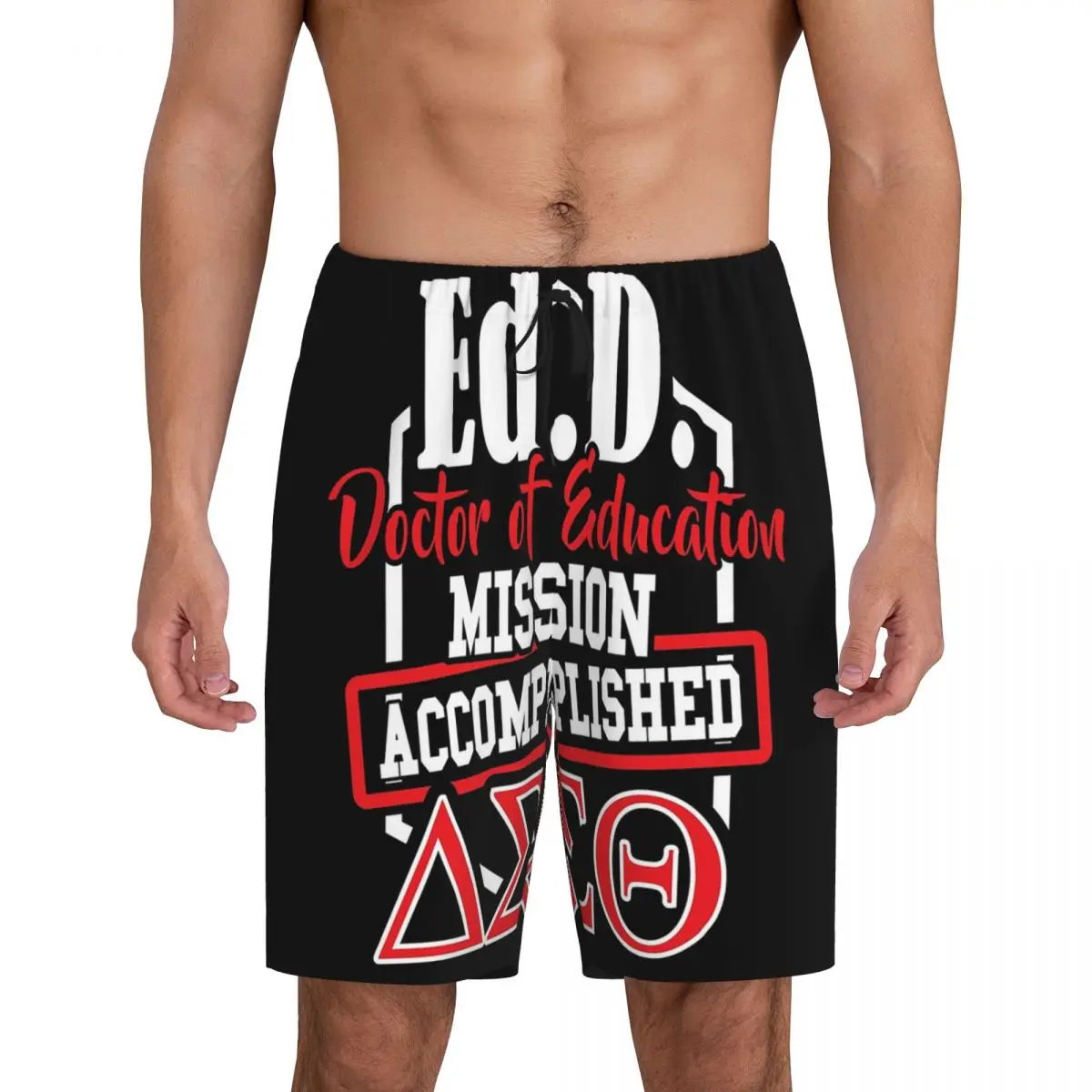 

Мужские короткие пижамные шорты Custom Delta Sigma Theta Sorority Gifts, шорты для сна и отдыха, пижамные штаны